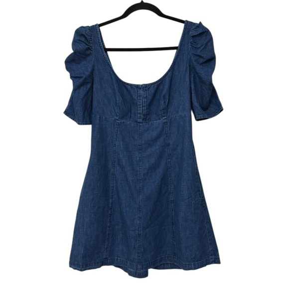 FREE PEOPLE | NWT $138 Cheyenne Denim Mini Dress in Indigo, Size XS - Picture 5 of 13